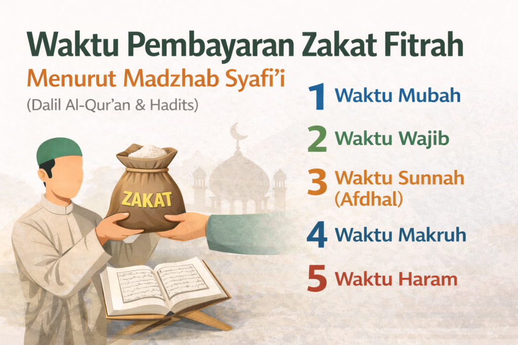 5 waktu membayar zakat madzhab syafi'i