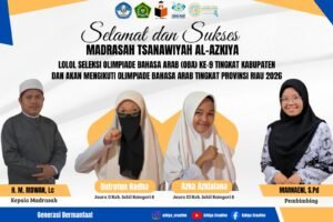 Santri dan Guru PPM Al-Azkiya meraih juara Olimpiade Bahasa Arab OBA 9 Tingkat Kabupaten dan lolos ke tingkat Provinsi.